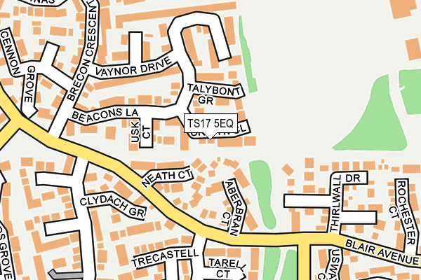 TS17 5EQ map - OS OpenMap – Local (Ordnance Survey)