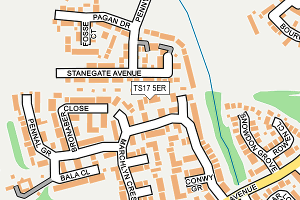 TS17 5ER map - OS OpenMap – Local (Ordnance Survey)