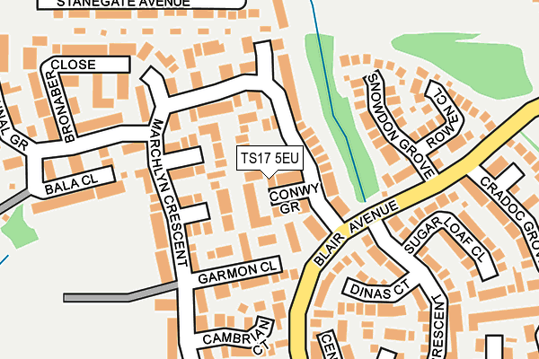 TS17 5EU map - OS OpenMap – Local (Ordnance Survey)