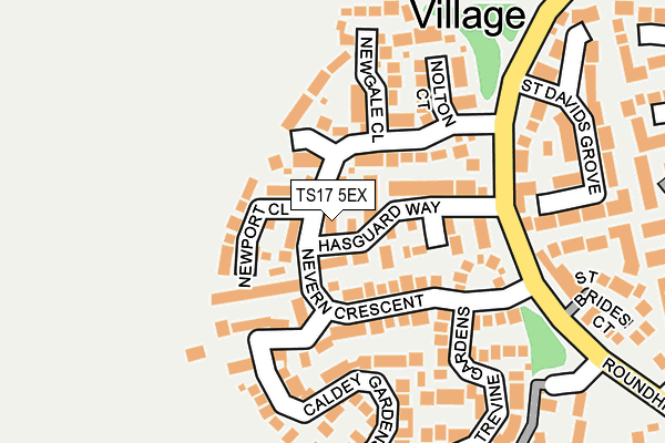 TS17 5EX map - OS OpenMap – Local (Ordnance Survey)