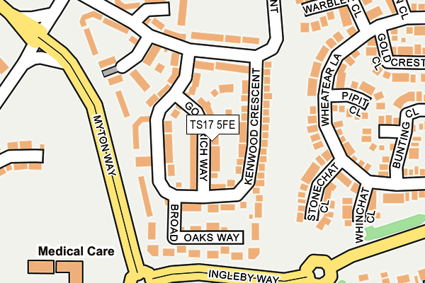 TS17 5FE map - OS OpenMap – Local (Ordnance Survey)