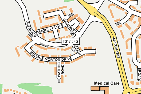 TS17 5FG map - OS OpenMap – Local (Ordnance Survey)