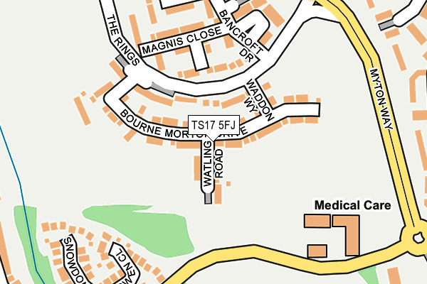 TS17 5FJ map - OS OpenMap – Local (Ordnance Survey)