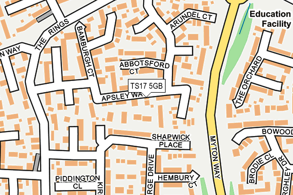 TS17 5GB map - OS OpenMap – Local (Ordnance Survey)