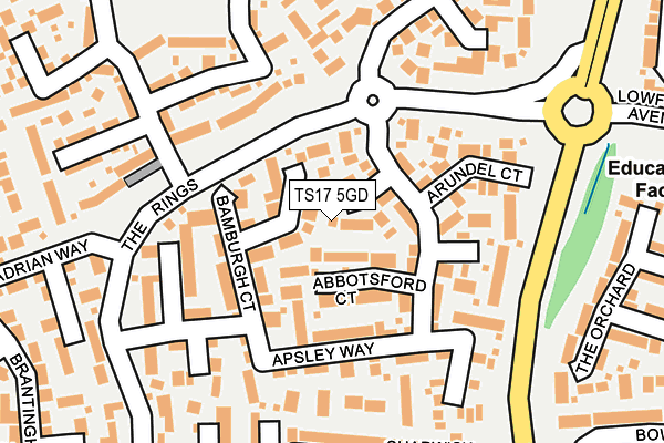 TS17 5GD map - OS OpenMap – Local (Ordnance Survey)