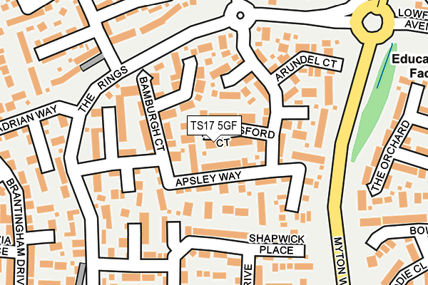 TS17 5GF map - OS OpenMap – Local (Ordnance Survey)