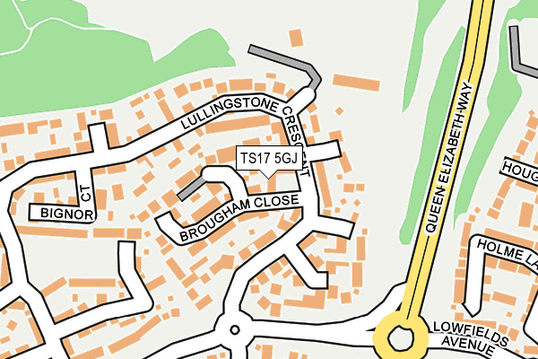 TS17 5GJ map - OS OpenMap – Local (Ordnance Survey)