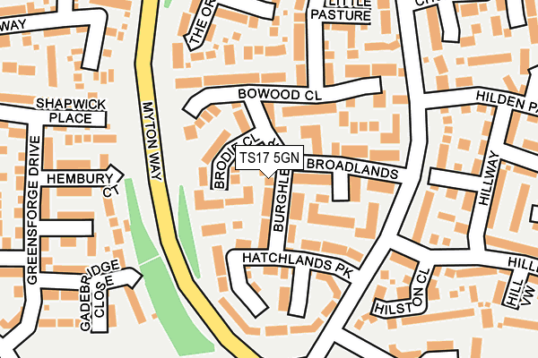 TS17 5GN map - OS OpenMap – Local (Ordnance Survey)