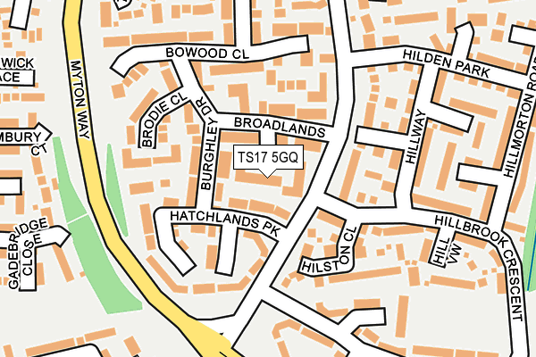 TS17 5GQ map - OS OpenMap – Local (Ordnance Survey)