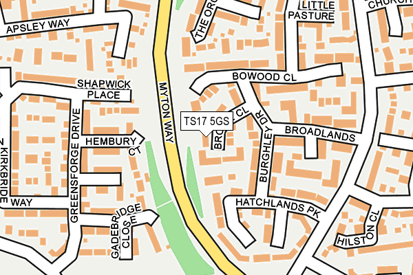 TS17 5GS map - OS OpenMap – Local (Ordnance Survey)