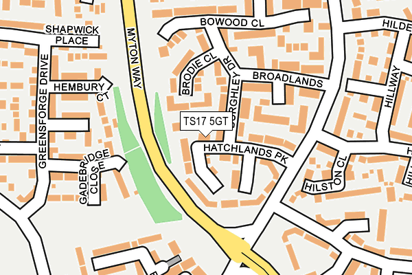 TS17 5GT map - OS OpenMap – Local (Ordnance Survey)