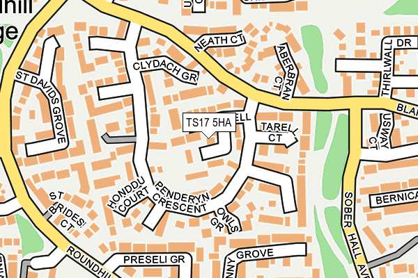 TS17 5HA map - OS OpenMap – Local (Ordnance Survey)