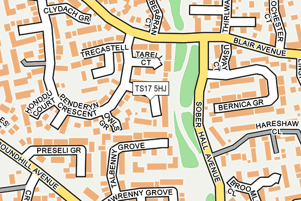 TS17 5HJ map - OS OpenMap – Local (Ordnance Survey)