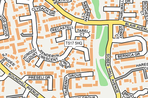 TS17 5HQ map - OS OpenMap – Local (Ordnance Survey)