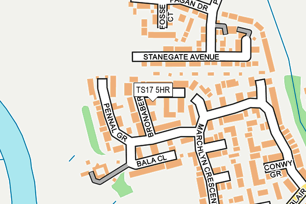 TS17 5HR map - OS OpenMap – Local (Ordnance Survey)