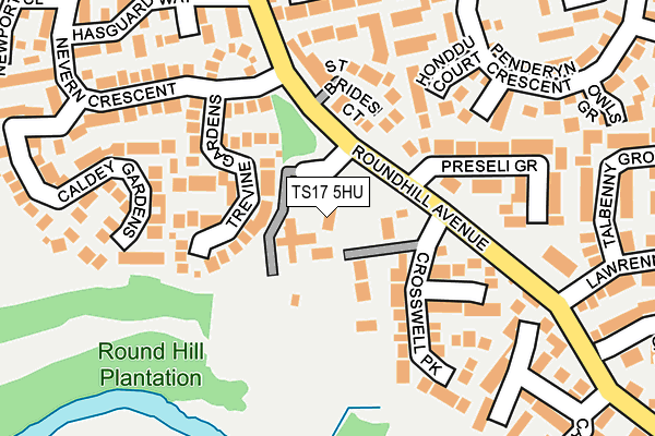 TS17 5HU map - OS OpenMap – Local (Ordnance Survey)