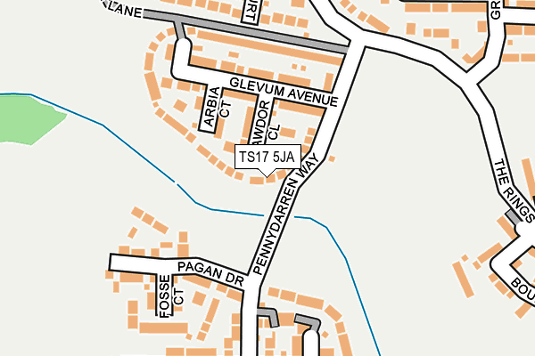 TS17 5JA map - OS OpenMap – Local (Ordnance Survey)