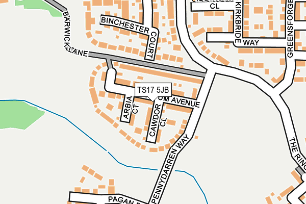 TS17 5JB map - OS OpenMap – Local (Ordnance Survey)