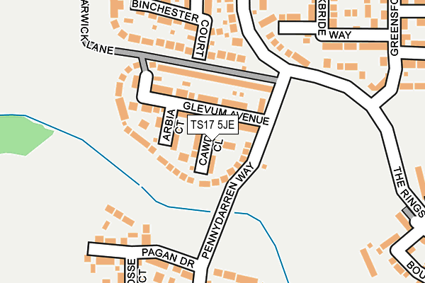 TS17 5JE map - OS OpenMap – Local (Ordnance Survey)