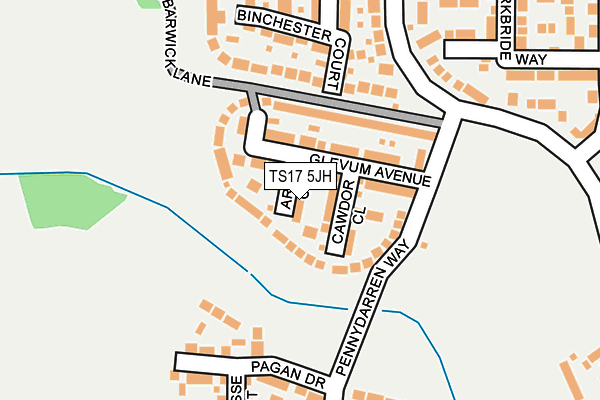 TS17 5JH map - OS OpenMap – Local (Ordnance Survey)