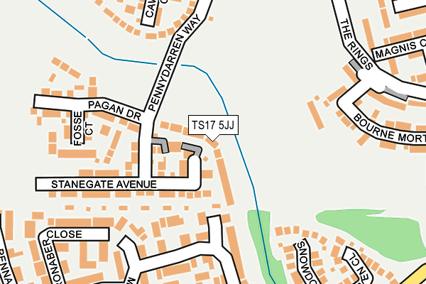 TS17 5JJ map - OS OpenMap – Local (Ordnance Survey)