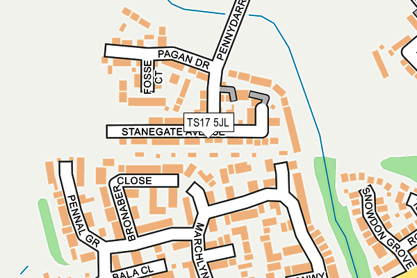 TS17 5JL map - OS OpenMap – Local (Ordnance Survey)