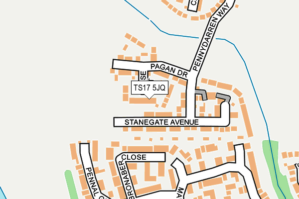 TS17 5JQ map - OS OpenMap – Local (Ordnance Survey)
