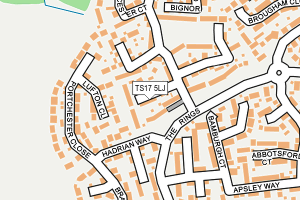 TS17 5LJ map - OS OpenMap – Local (Ordnance Survey)