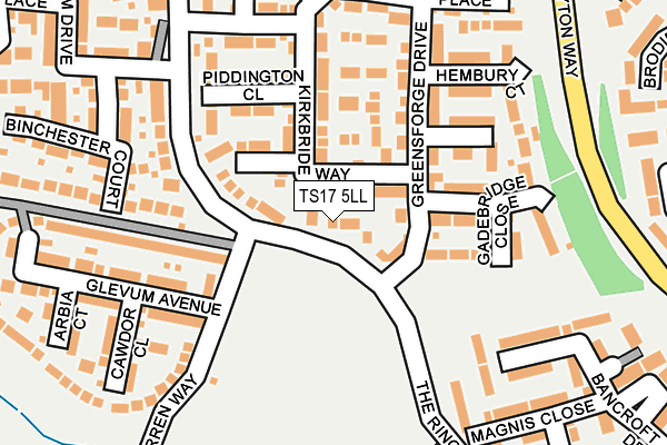 TS17 5LL map - OS OpenMap – Local (Ordnance Survey)