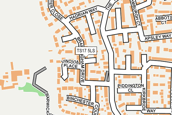 TS17 5LS map - OS OpenMap – Local (Ordnance Survey)