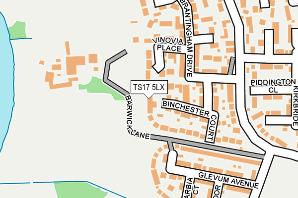 TS17 5LX map - OS OpenMap – Local (Ordnance Survey)