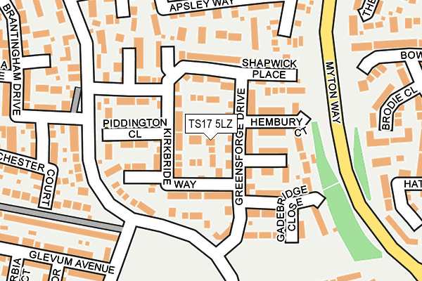 TS17 5LZ map - OS OpenMap – Local (Ordnance Survey)