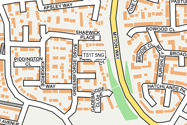 TS17 5NG map - OS OpenMap – Local (Ordnance Survey)