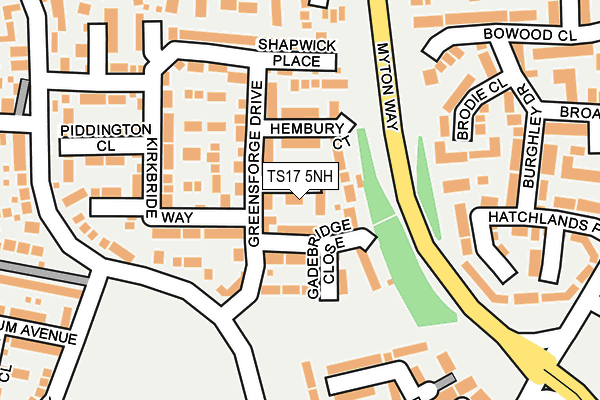 TS17 5NH map - OS OpenMap – Local (Ordnance Survey)