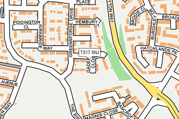 TS17 5NJ map - OS OpenMap – Local (Ordnance Survey)