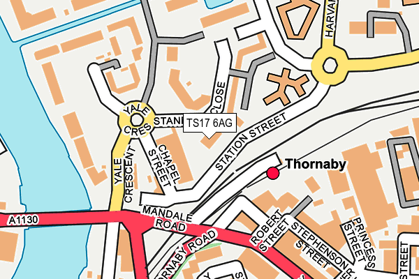 TS17 6AG map - OS OpenMap – Local (Ordnance Survey)
