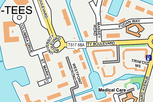 TS17 6BA map - OS OpenMap – Local (Ordnance Survey)