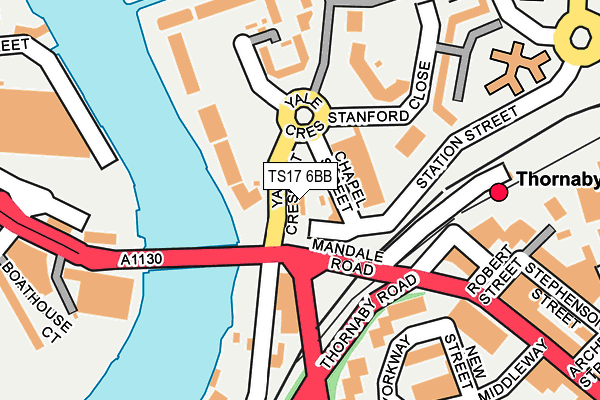 TS17 6BB map - OS OpenMap – Local (Ordnance Survey)