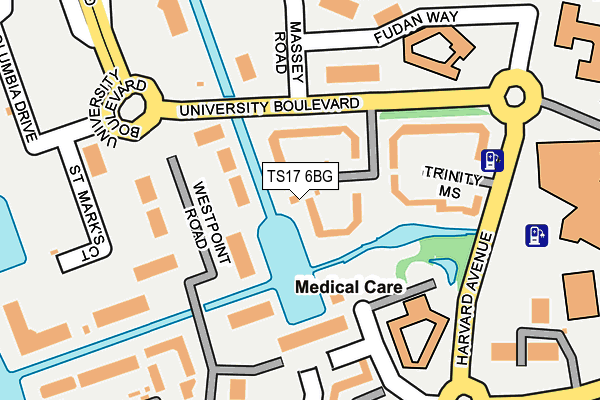 TS17 6BG map - OS OpenMap – Local (Ordnance Survey)