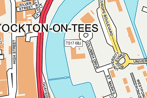 TS17 6BJ map - OS OpenMap – Local (Ordnance Survey)