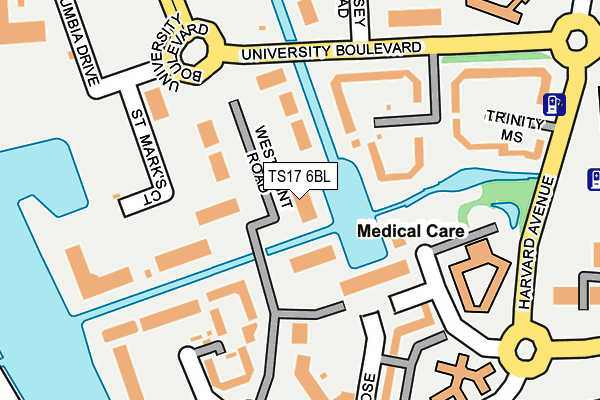 TS17 6BL map - OS OpenMap – Local (Ordnance Survey)
