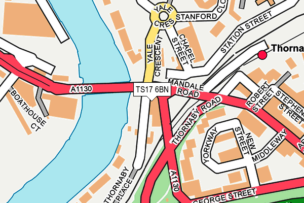 TS17 6BN map - OS OpenMap – Local (Ordnance Survey)