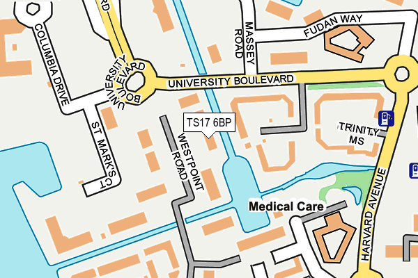 TS17 6BP map - OS OpenMap – Local (Ordnance Survey)