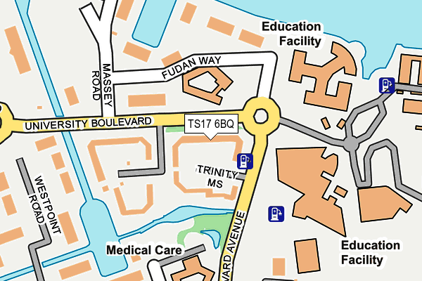 TS17 6BQ map - OS OpenMap – Local (Ordnance Survey)