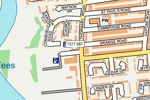 TS17 6BT map - OS OpenMap – Local (Ordnance Survey)
