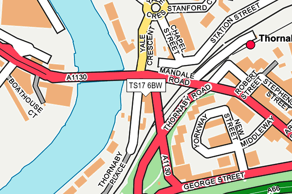 TS17 6BW map - OS OpenMap – Local (Ordnance Survey)