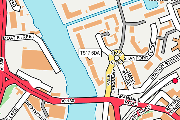 TS17 6DA map - OS OpenMap – Local (Ordnance Survey)