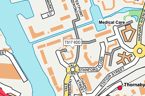 TS17 6DD map - OS OpenMap – Local (Ordnance Survey)