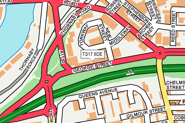 TS17 6DE map - OS OpenMap – Local (Ordnance Survey)
