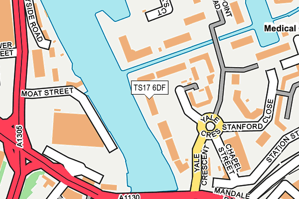 TS17 6DF map - OS OpenMap – Local (Ordnance Survey)